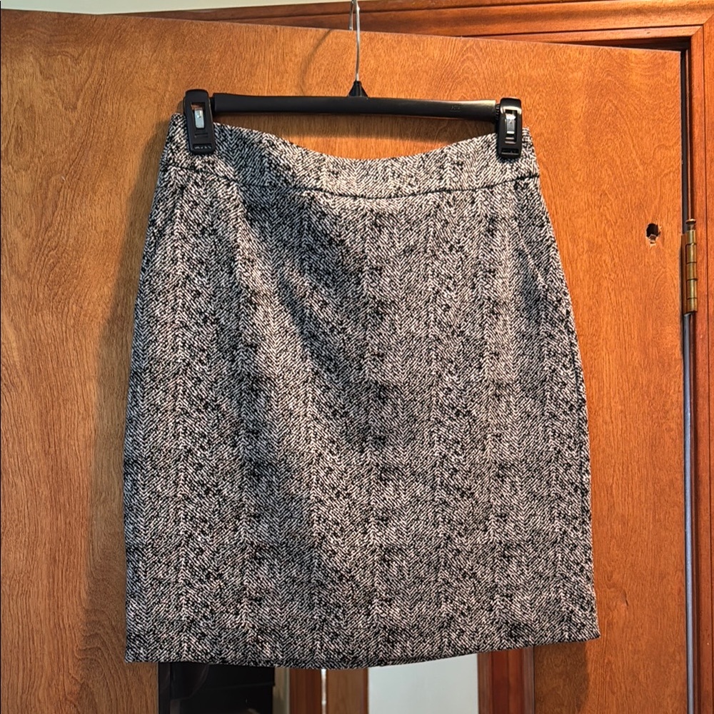 CAbi Black and White Mini Pencil Skirt for Work
